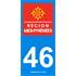 2 Stickers voiture Midi Pyrénées 46