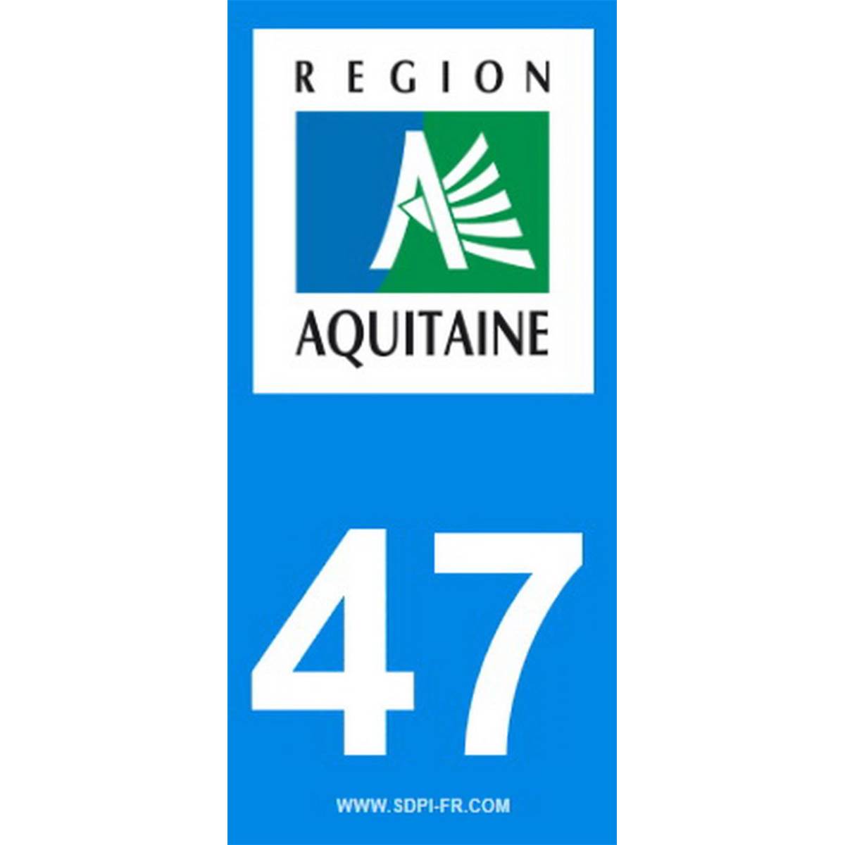 Stickers voiture (2 pièces) Aquitaine 47