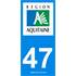 2 Stickers voiture Aquitaine 47