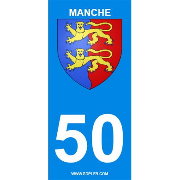 2 Stickers voiture Manche 50