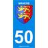 2 Stickers voiture Manche 50