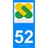 2 Stickers voiture Champagne Ardenne 52