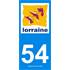 2 Stickers voiture Lorraine 54