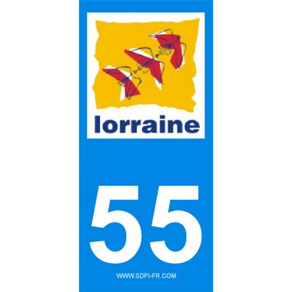 2 Stickers voiture Lorraine 55