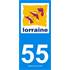 2 Stickers voiture Lorraine 55