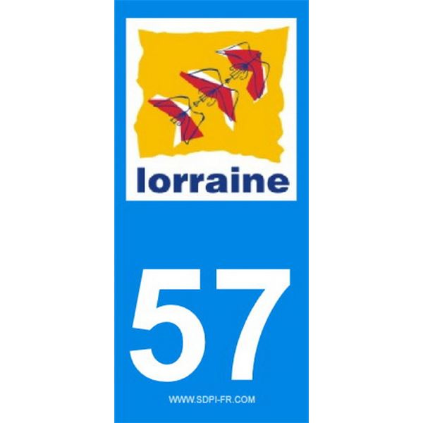 2 Stickers voiture Lorraine 57