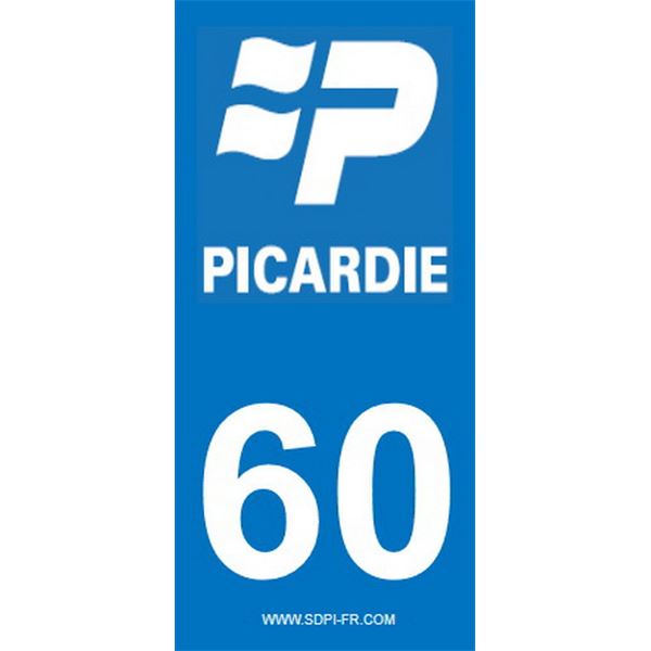 2 Stickers voiture Picardie 60