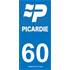 2 Stickers voiture Picardie 60