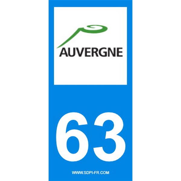 2 Stickers voiture Auvergne 63