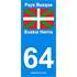 2 Autocollants Pays Basque 64