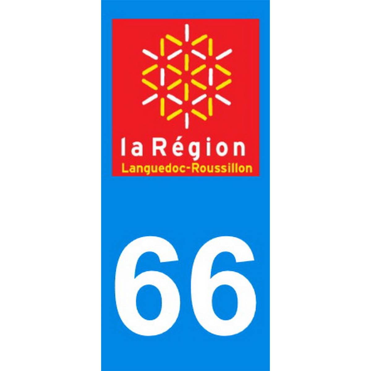 Autocollants (2 pièces) Voiture Languedoc Roussillon 66