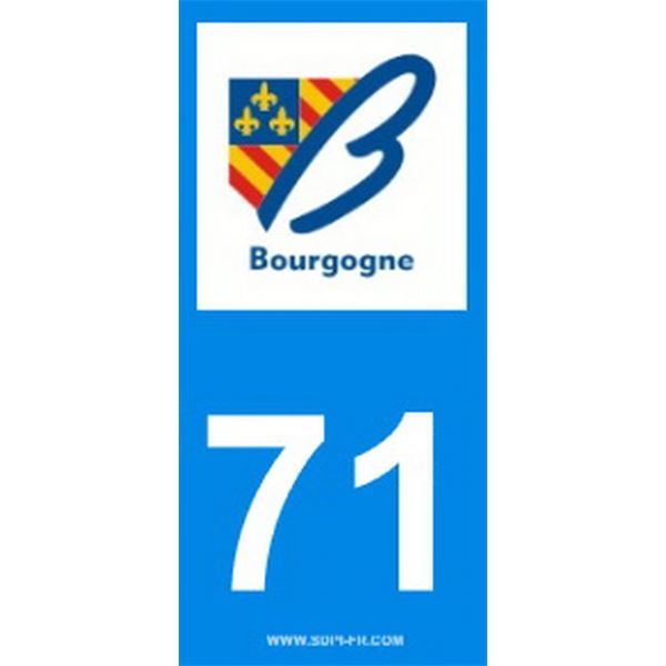2 Stickers voiture Bourgogne 71