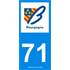2 Stickers voiture Bourgogne 71