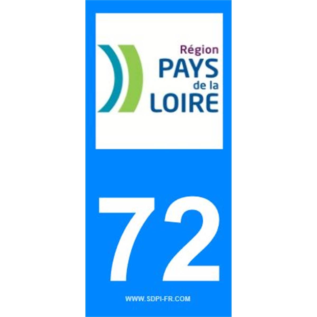 Stickers voiture (2 pièces) Pays De La Loire 72