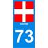 2 Autocollants pour voiture Savoie 73