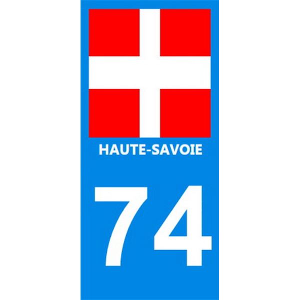 2 Autocollants voiture Haute Savoie 74