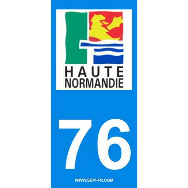 2 Stickers voiture Haute Normandie 76
