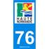 2 Stickers voiture Haute Normandie 76