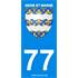 2 Stickers voiture Seine Et Marne 77