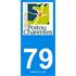2 Stickers voiture Poitou Charente 79