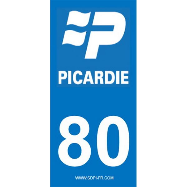 2 Stickers voiture Picardie 80