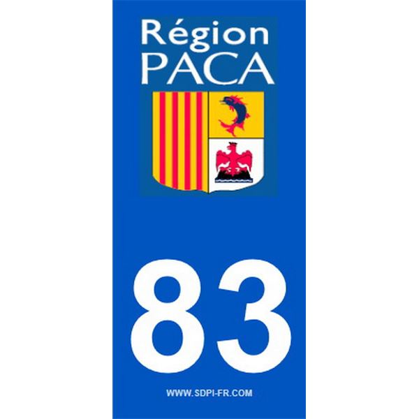 2 Stickers voiture Paca 83
