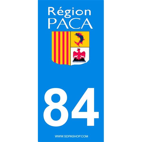 2 Stickers voiture Paca 84