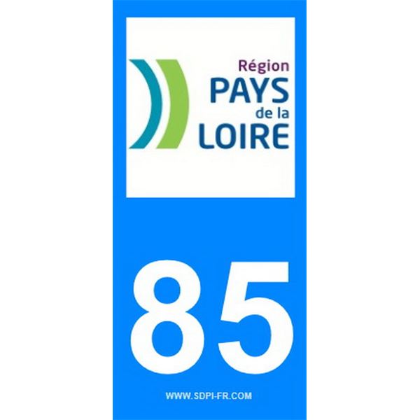 2 Stickers voiture Pays De La Loire 85