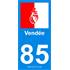 2 Autocollants Vendée 85