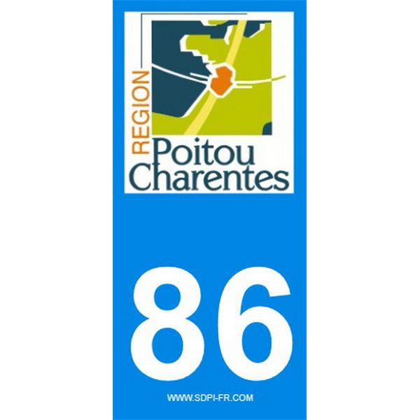 2 Stickers voiture Poitou Charente 86