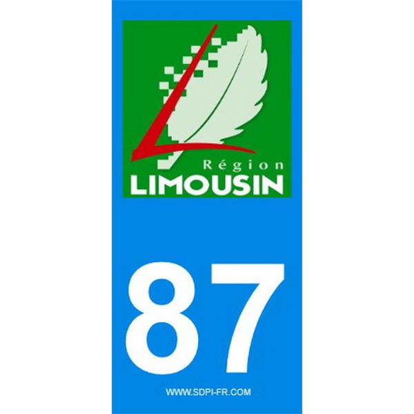 2 Stickers voiture Limousin 87