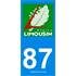 2 Stickers voiture Limousin 87