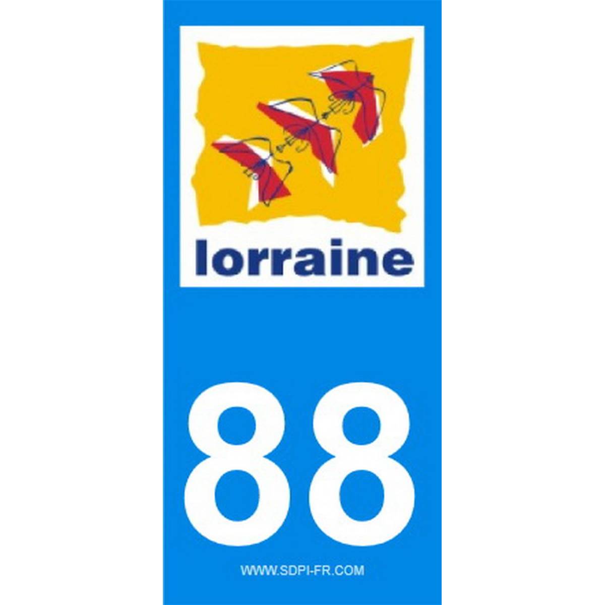 Stickers voiture (2 pièces) Lorraine 88