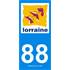 2 Stickers voiture Lorraine 88