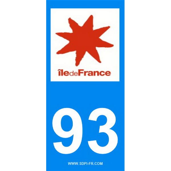 2 Stickers voiture Ile De France 93