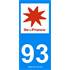 2 Stickers voiture Ile De France 93