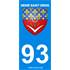 2 Stickers voiture Seine St Denis 93
