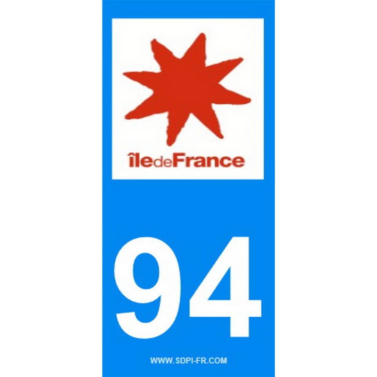 Stickers voiture (2 pièces) Ile De France 94