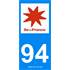 2 Stickers voiture Ile De France 94