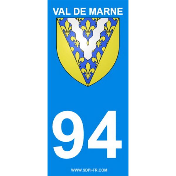 2 Stickers voiture Val De Marne 94