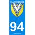 2 Stickers voiture Val De Marne 94