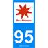 2 Stickers voiture Ile De France 95