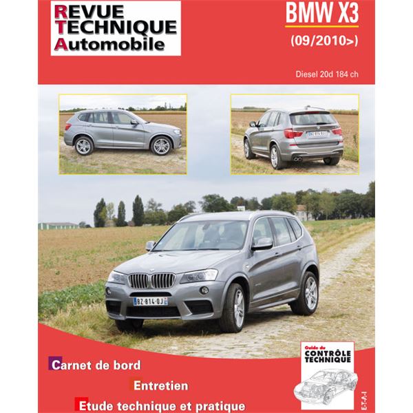 Revue Technique Automobile pour BMW X3 2.0 Diesel 184 ch depuis 09/2010