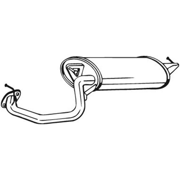 1 silencieux d'échappement arrière Bosal 228153