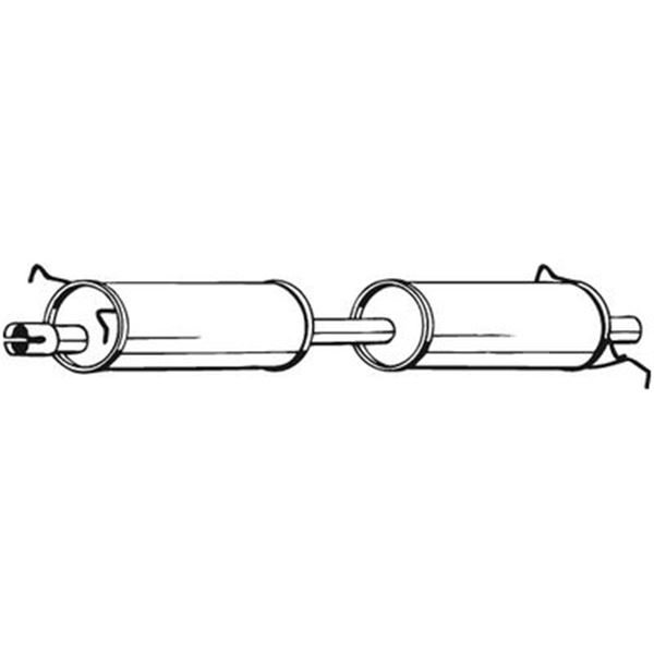 1 silencieux d'échappement intermédiaire Bosal 280051