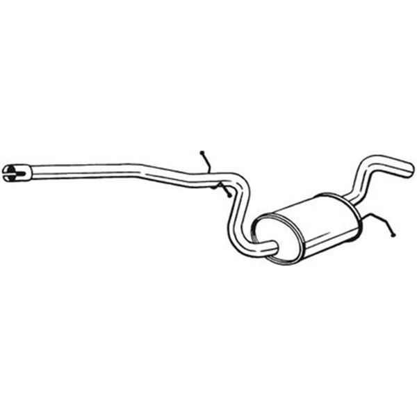 1 silencieux d'échappement intermédiaire Bosal 281453
