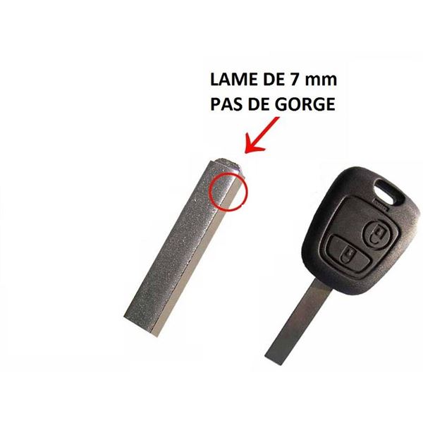 Coque de clé adaptable pour PSA 406, 607 2 boutons