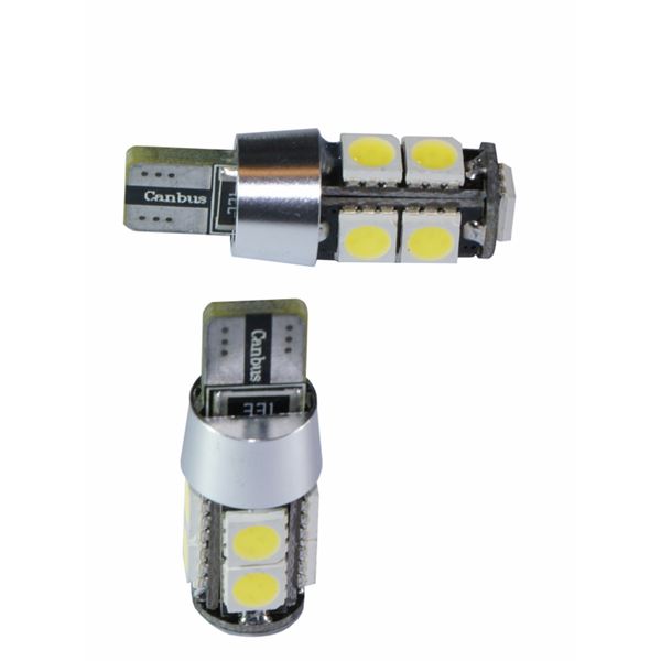 2 ampoules Led T10 (9 pastilles smd5050) éclairage blanc canbus Autoled.