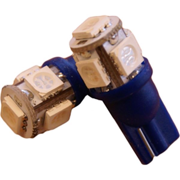 2 ampoules led T10 (9 pastilles smd5050) bleu Autoled