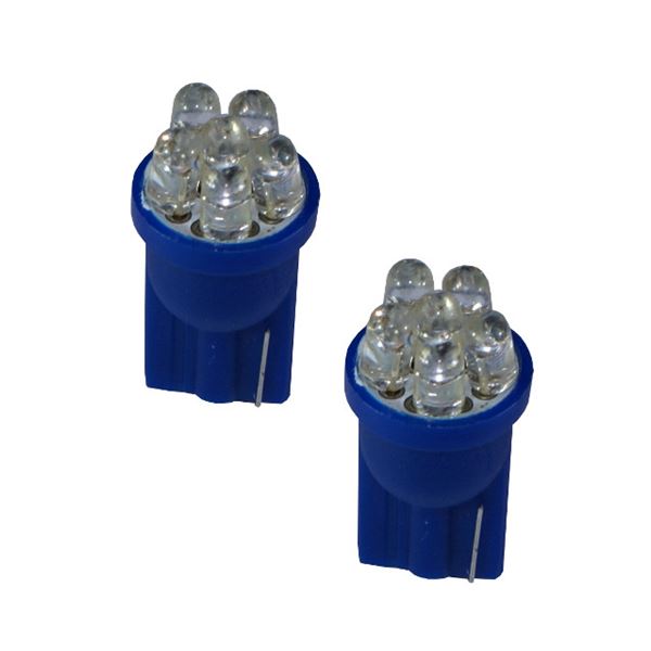 2 ampoules (T10) 7 Leds éclairage bleu Autoled